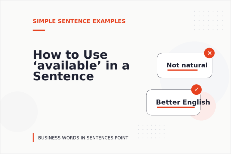 How to Use ‘available’ in a Sentence