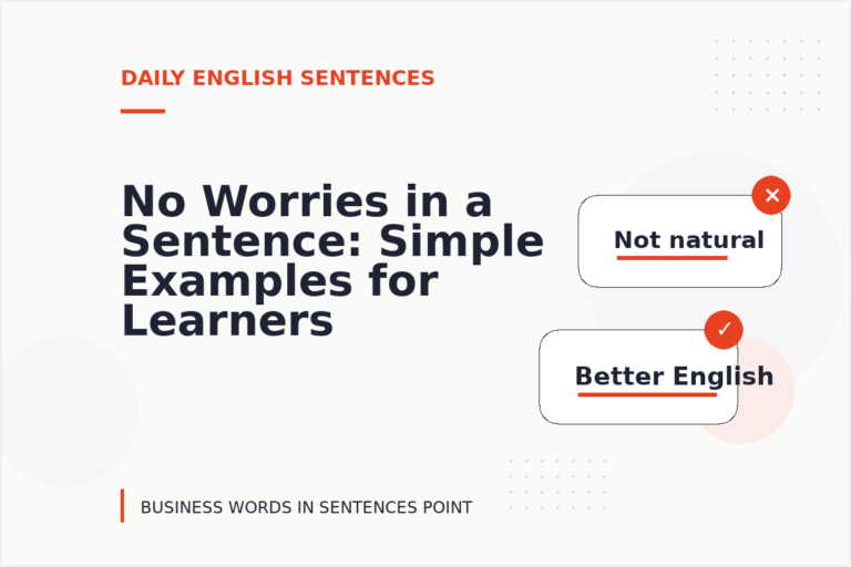 No Worries in a Sentence: Simple Examples for Learners