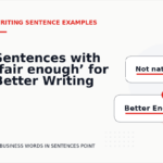 Sentences with ‘fair enough’ for Better Writing