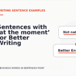 Sentences with ‘at the moment’ for Better Writing