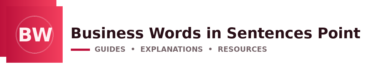 Business Words in Sentences Point